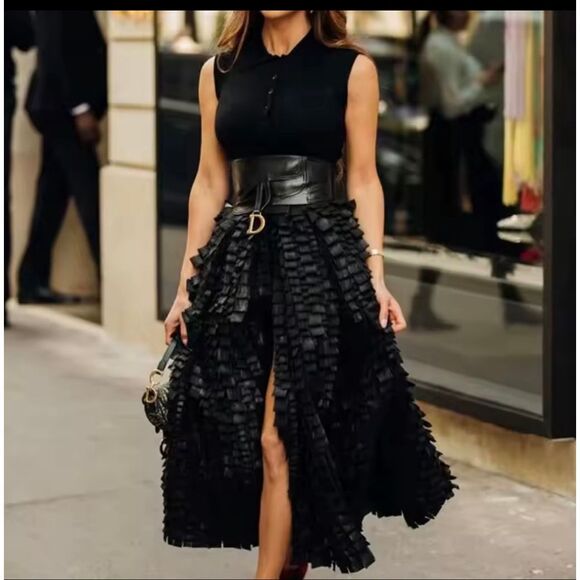 Luxury Boutique Wide Black Waist Belt Corset Style Stretch Statement Belt main image 4